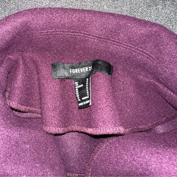 Forever 21 Purple Utility Jacket with Belt and Lapel Collar - Picture 2 of 7